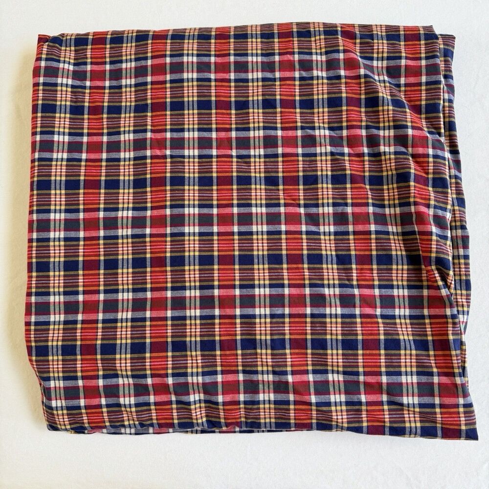 Vintage Ralph Lauren King Duvet Cover Kennebunkport Bedding Preppy Plaid